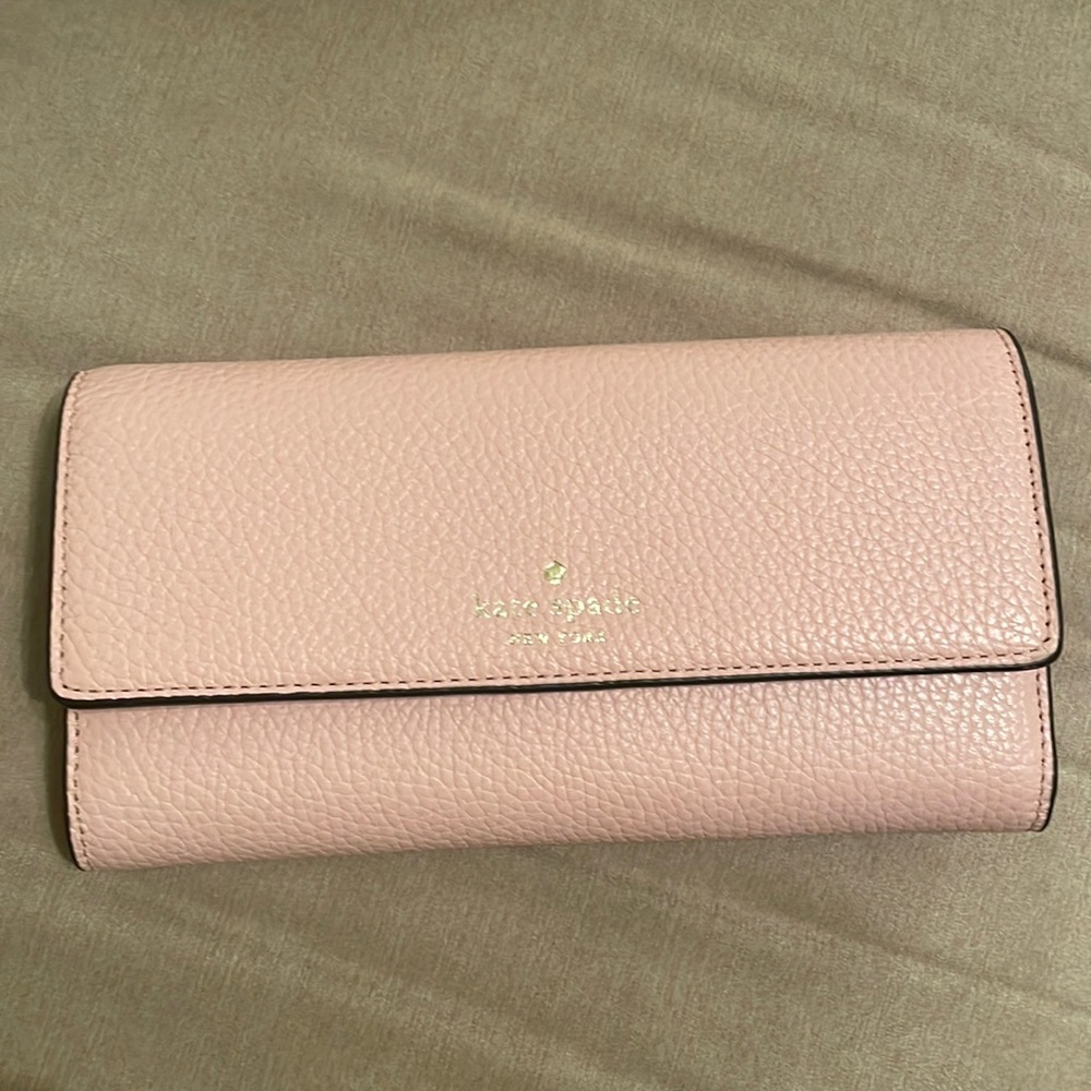 Women's Pink Kate Spade Southport Avenue Sandra Flap Wallet